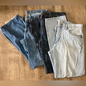 American Eagle Outfitters Men’s Relaxed Straight Leg & Low Rise Boot jeans 36x34